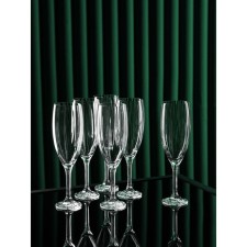 A set of glasses for champagne 