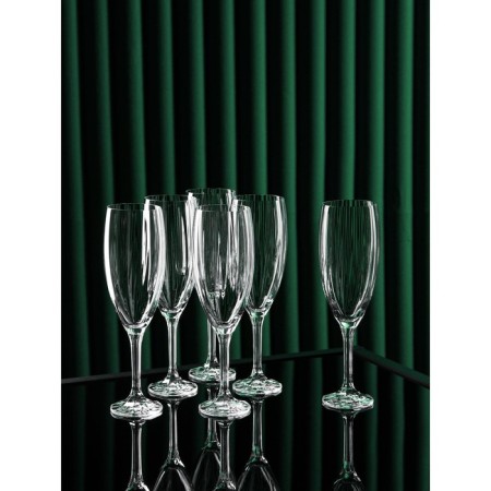 A set of glasses for champagne "Magnolia", 6 pcs, 210 ml