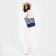 Bag Women's beach on lightning, blue/white color