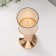 Summary metal, glass, plastic per 1 candle "Celia" d = 9.5 cm pink with gold 12x12x40.5 cm 101