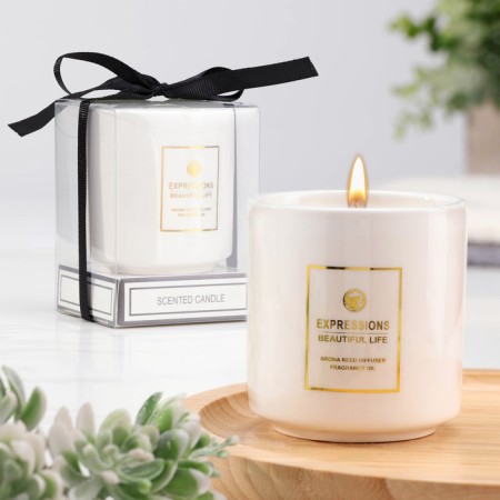 Aromatic candle "Expressions Beautiful Life", aromatic herbs, 6.5x9 cm