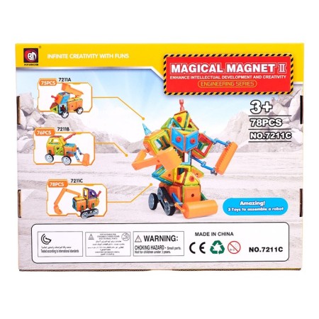 Magnetic designer "Magic Magnet", 78 parts-8