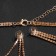 Set 2 objects: earrings, necklace "ice" pigtail, color gold, 80 cm