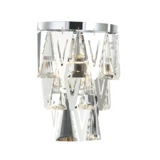 Lamp wall crystal vaviani 2xe14 40w, size 23x14x31 cm, chromium color