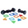 Designer magnetic "colored magnets", 17 parts