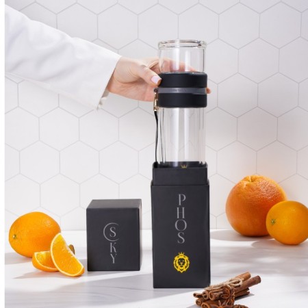 Thermos, tea -brewer “King Leo”, 290 ml, with double walls, with a silicone handle-5