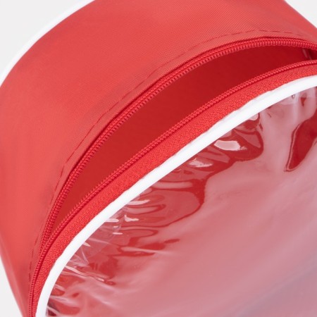 Cosmetic bag with lightning, red color-3