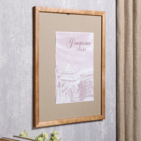 Photo frame pine С24 oak 35x45 cm (plastic screen)-1