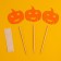 Skewers "Pumpkin", set of 3 pcs.