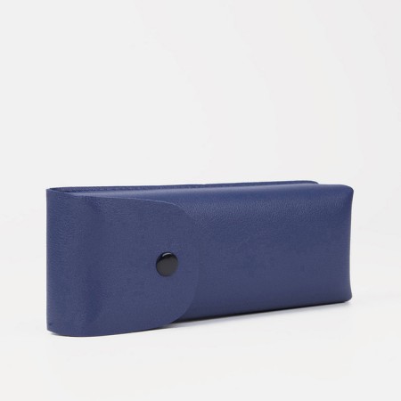 Case for glasses on the button, the color is blue