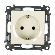 Розетка Legrand Valena LIFE 753521, 16 А, одноместная, скрытая, с з/к, слоновая кость