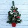 Christmas tree decor wall berry berry, pot half, 50 cm