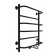 Electric towel Indigo Europe Lux, 600x500 mm, timer, hidden installation, black
