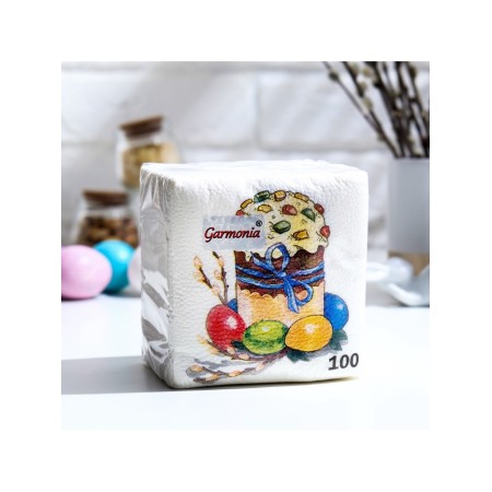 Paper Napkins "Color Harmony" Easter Easter cake, 1SL, 24*24, 100 pcs-3