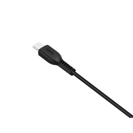 Hoco X20 cable, microUSB - USB, 2.4 A, 1 m, PVC braid, black-5