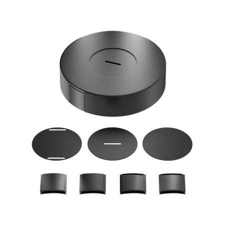 Components for textile suspension system Technical Tra130SC-1B, 20.5x20.5x5 cm, black color