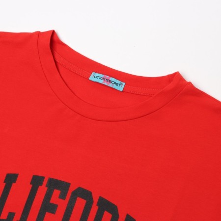 T-shirt female, red color, Oversize size (42-46)-5