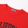 T-shirt female, red color, Oversize size (42-46)