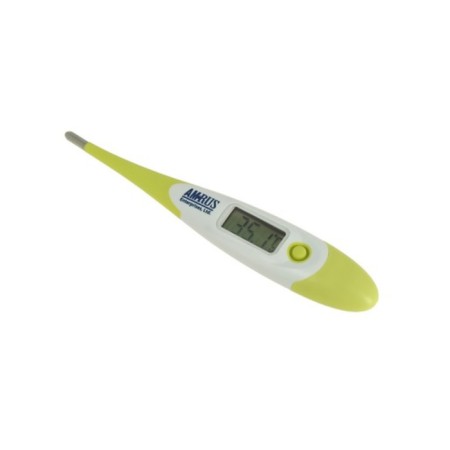 AMRUS AMDT-12 electronic thermometer, moisture-resistant, flexible tip, memory, white-green