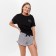 Female homemade set (T -shirt/shorts), black color, size 52