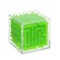 Labyrinth puzzle, green color