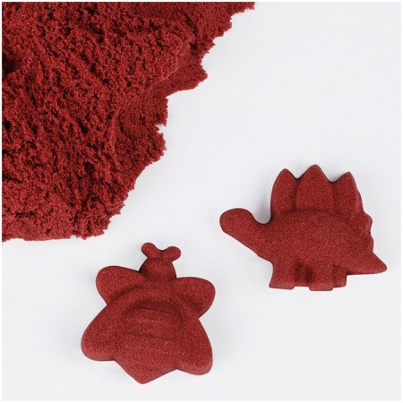 Sand for modeling "Magic sand", raspberry, 500 g, 2 forms.-5