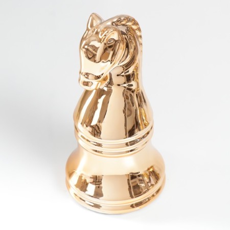 Souvenir Ceramics "Chess Figure. Horse" Gold 20.5x10x10 cm-4