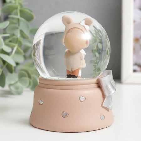 Souvenir Polystone Water Ball Light "Kids - First Love" Mix D = 6.5 cm 9.5x7x7 cm-3