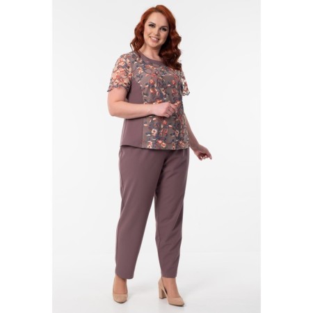 Female suit, size 54, lilac color-7