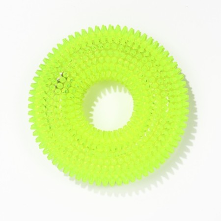 The toy luminous for dogs "Chewing ring", TPR, 12 cm, yellow-2