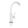 Tap for one water Zein Z3463, flat handle, R-shaped lumps, plastic, white