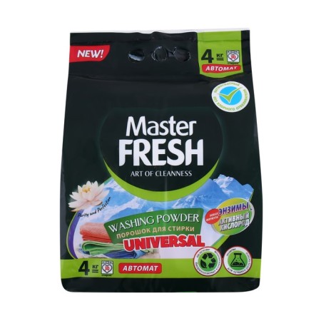 Masster Fresh, Universal, Bioderatralogy, 4 kg washing powder