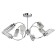 Olympia chandelier, size 73x35.5x73 cm, 320W 8xe14