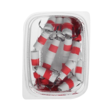 Bait jig flag No. 130, 11 cm, white, red-4