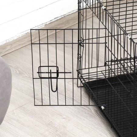 A cage for dogs and cats, a bunk 61 x 42 x 50 cm, black-5