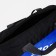 Sports bag with zipper, long belt, black color/cornflower