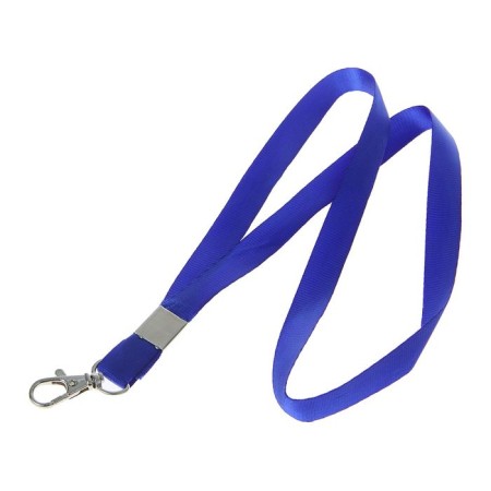 Badge ribbon, Shirin-15 mm, length-80 cm, with a metal carbine, blue
