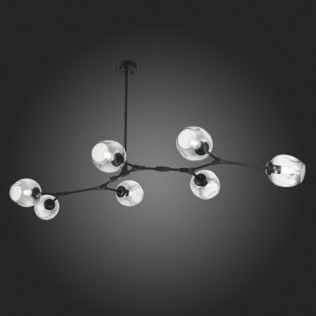Suspended EVOLUCE lamp. Sle154843-07. Rametto. 7x40 watts, E27, 181x80x33 cm, black color-2