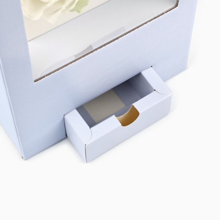Gift box for flowers with a vase of MGK folding, packaging, "love", 16 x 23 x 16 cm-2