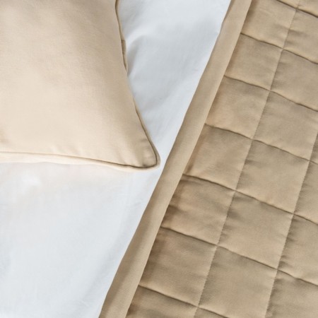 Software "Soft": a bedspread 160 x 220 cm, pillowcase 40 x 40 cm - 2 pcs, beige color-2