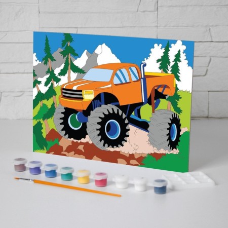 Picture on numbers for children "Jeep", 20 x 28.5 cm-1