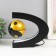 Levitative souvenir "Yin-Yang" Black ball d = 8.5 cm 17.4x8.5x17.4 cm