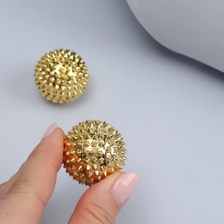 A set of massagers with a magnet, "balls", d = 3 cm, 2 pcs, golden color-3