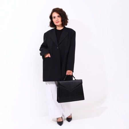 Women's bag El Masta with a zipper, black color-9