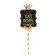 Topper "Happy Birthday", Black-Black-Golden Color