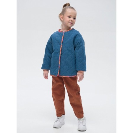 Bilateral jacket for girls, height 110 cm, jeans color-11