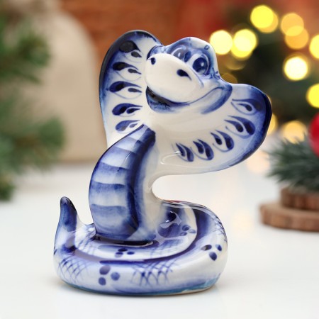 Souvenir "Snake Sonya", Gzhel, 9.5 cm