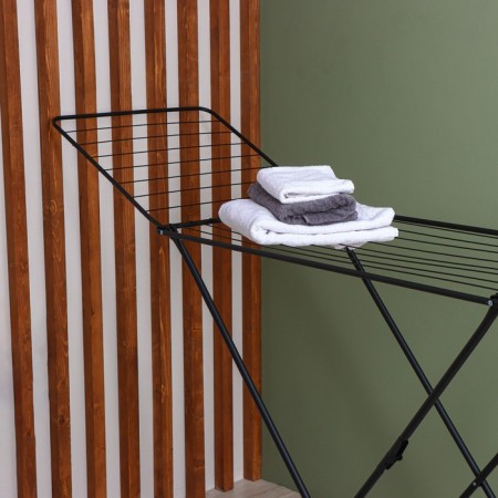 Sushilka for linen is floor folding, working length 20 m, height from the floor 95 cm, width 54 cm, black color is black-1