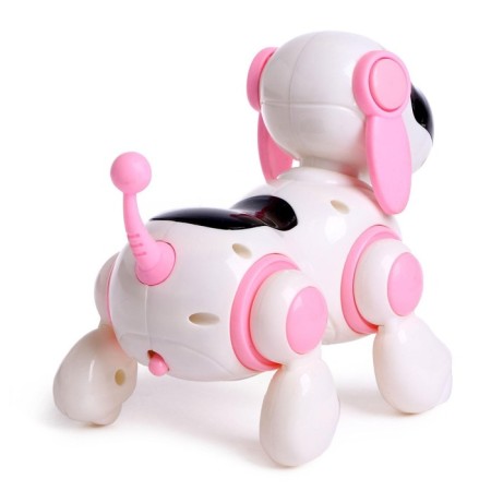 Dog-robot "Smart Lotti", walks, sings, works from batteries, color pink-2