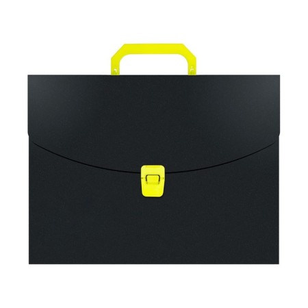 A4 Portfire folder, 700 μm, 1 compartment, calligrata, black, naon salad